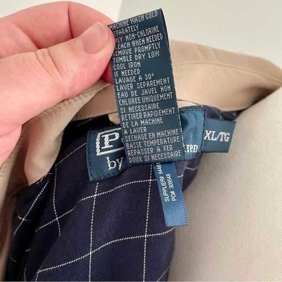 Vintage Polo Ralph Lauren 90's Harrington Khaki Bomber Jacket Preppy Size XL - Picture 8 of 8